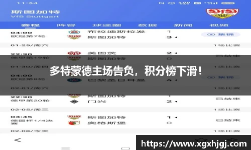 多特蒙德主场告负，积分榜下滑！